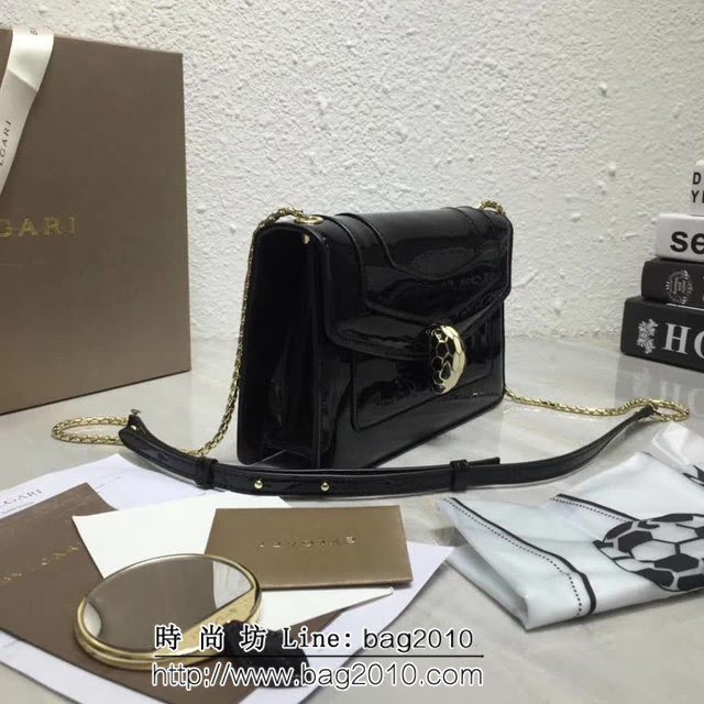 BVLGARI寶格麗 漆皮系列 時尚百搭 單層單鏈 單肩斜挎包 39174 FYD1377